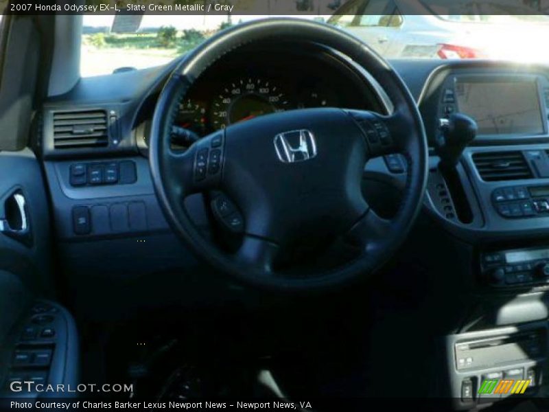Slate Green Metallic / Gray 2007 Honda Odyssey EX-L