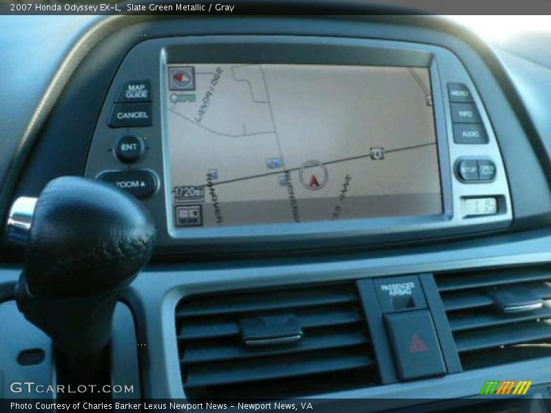Slate Green Metallic / Gray 2007 Honda Odyssey EX-L