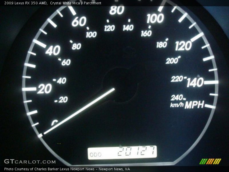 Crystal White Mica / Parchment 2009 Lexus RX 350 AWD