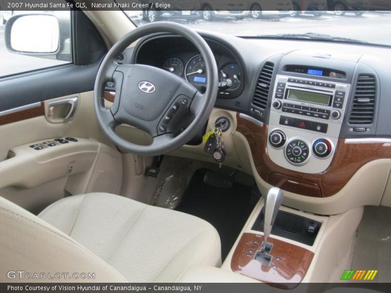 Natural Khaki Green / Beige 2007 Hyundai Santa Fe GLS