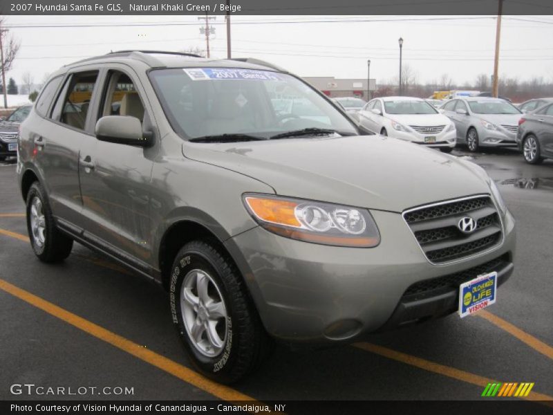 Natural Khaki Green / Beige 2007 Hyundai Santa Fe GLS