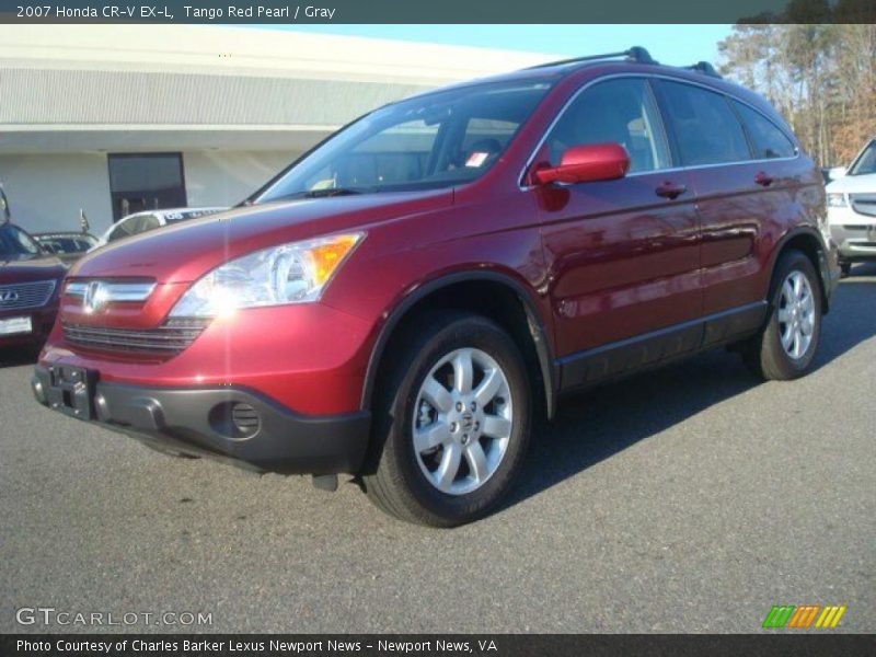 Tango Red Pearl / Gray 2007 Honda CR-V EX-L