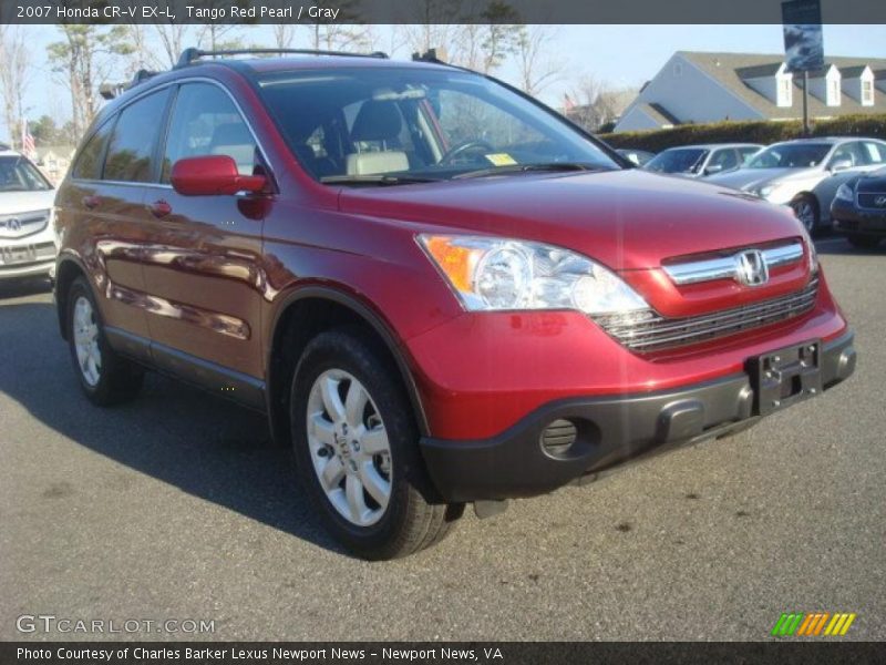 Tango Red Pearl / Gray 2007 Honda CR-V EX-L