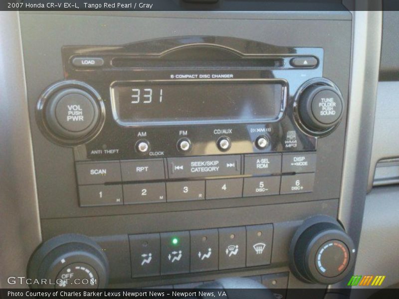 Tango Red Pearl / Gray 2007 Honda CR-V EX-L
