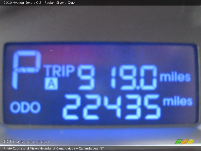Radiant Silver / Gray 2010 Hyundai Sonata GLS