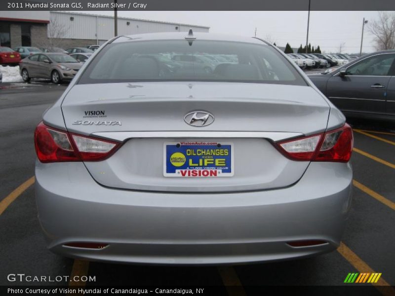 Radiant Silver / Gray 2011 Hyundai Sonata GLS