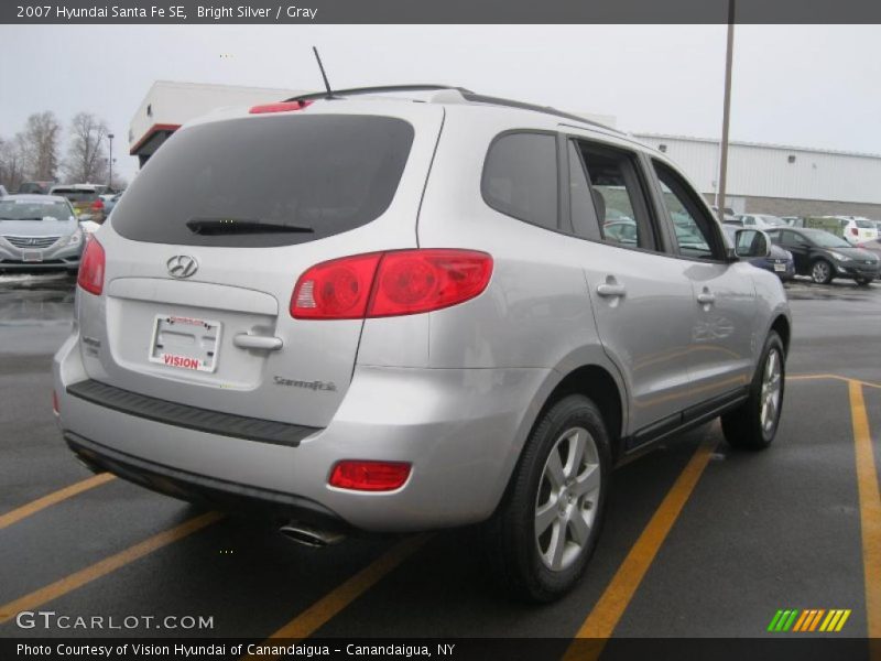 Bright Silver / Gray 2007 Hyundai Santa Fe SE