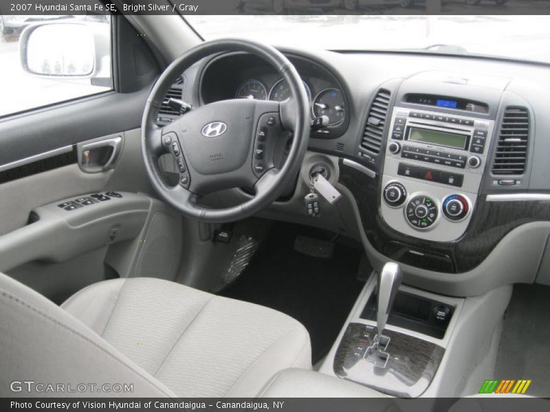 Bright Silver / Gray 2007 Hyundai Santa Fe SE