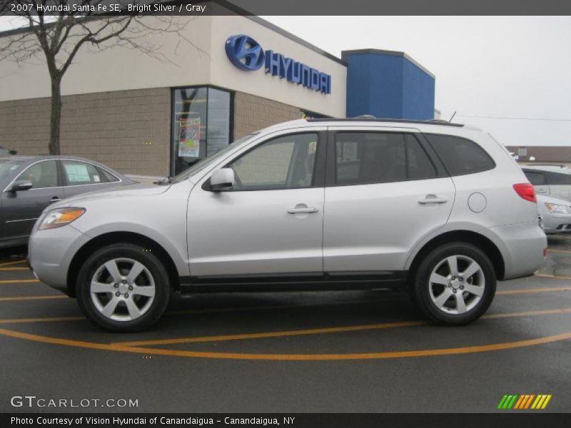 Bright Silver / Gray 2007 Hyundai Santa Fe SE