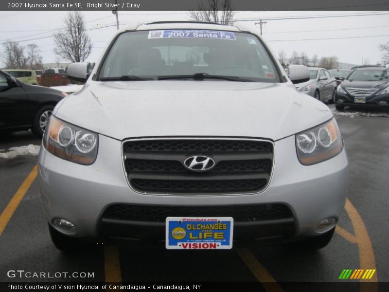 Bright Silver / Gray 2007 Hyundai Santa Fe SE