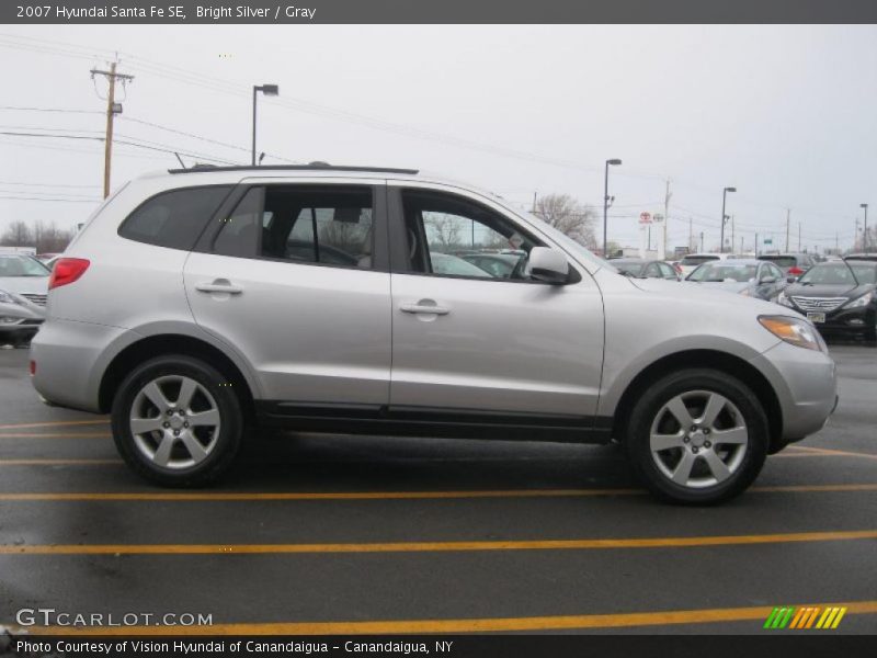 Bright Silver / Gray 2007 Hyundai Santa Fe SE