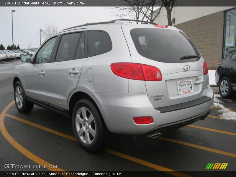 Bright Silver / Gray 2007 Hyundai Santa Fe SE