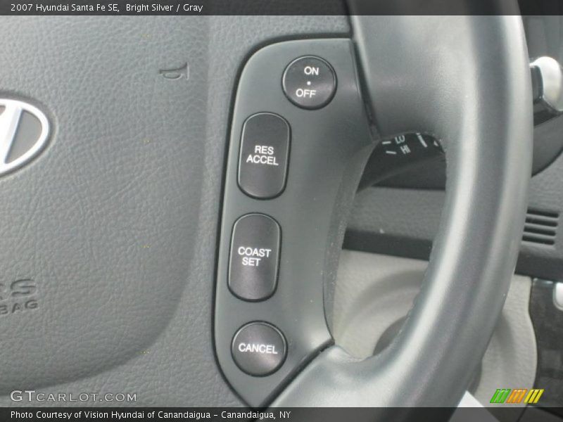 Bright Silver / Gray 2007 Hyundai Santa Fe SE