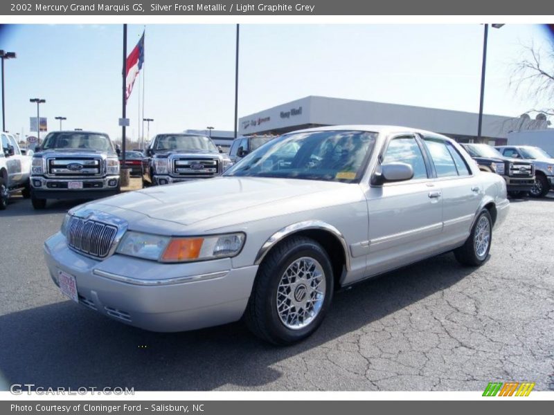 Silver Frost Metallic / Light Graphite Grey 2002 Mercury Grand Marquis GS