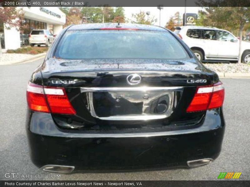 Obsidian Black / Black 2008 Lexus LS 460