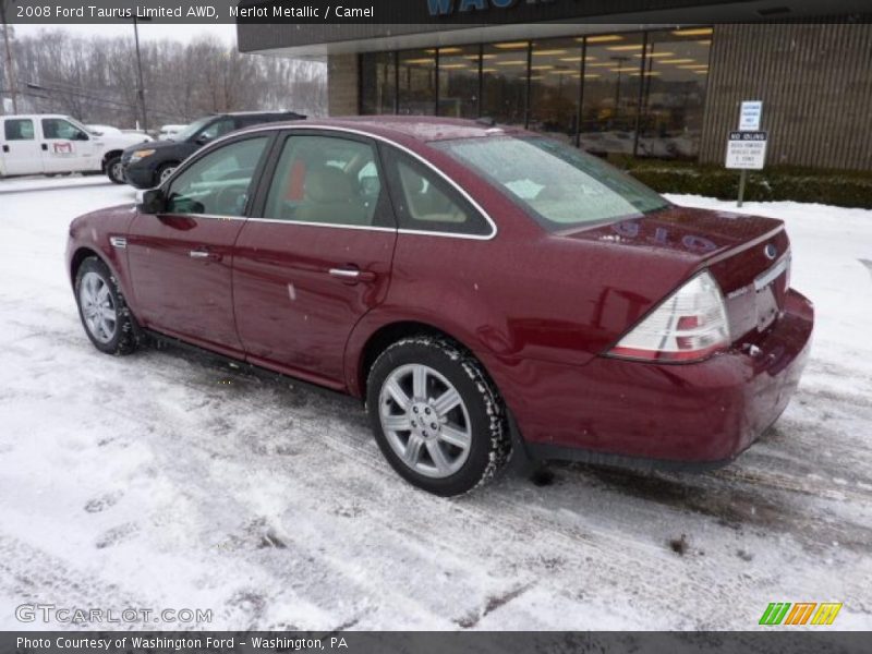Merlot Metallic / Camel 2008 Ford Taurus Limited AWD