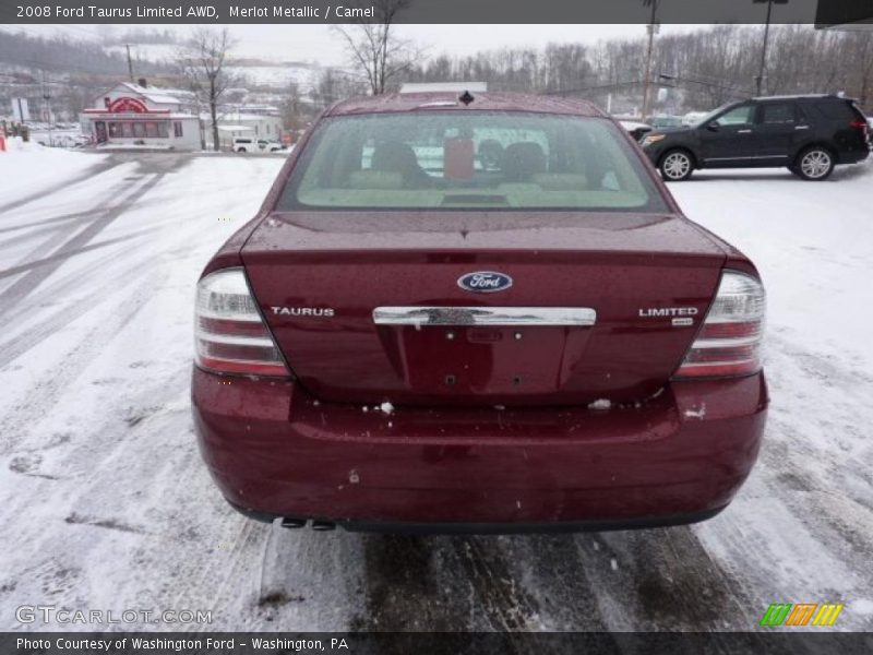 Merlot Metallic / Camel 2008 Ford Taurus Limited AWD