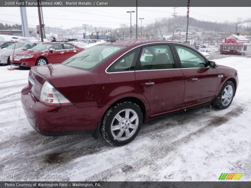 Merlot Metallic / Camel 2008 Ford Taurus Limited AWD