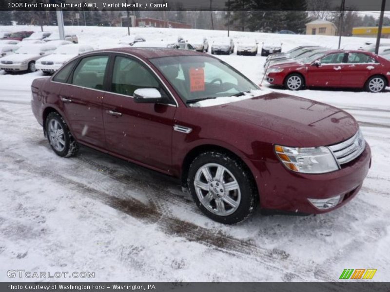 Merlot Metallic / Camel 2008 Ford Taurus Limited AWD