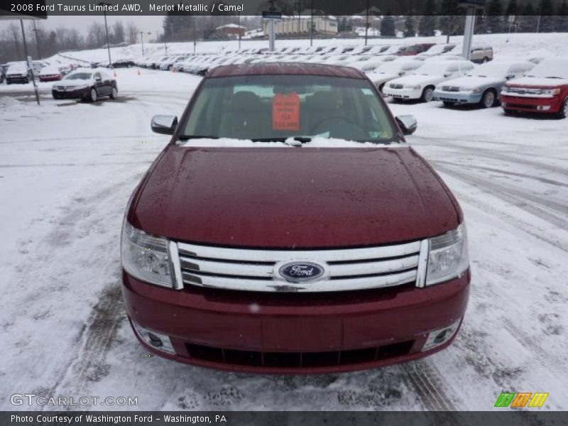 Merlot Metallic / Camel 2008 Ford Taurus Limited AWD