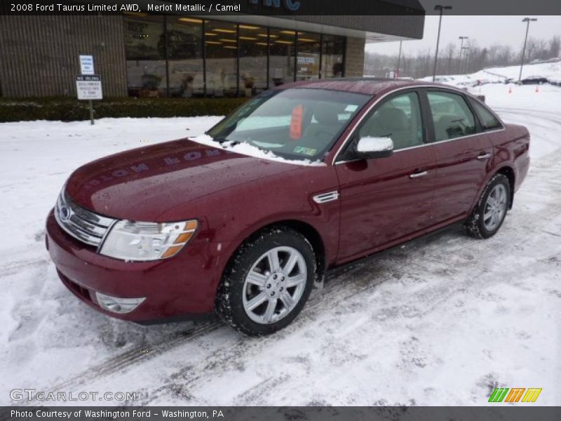 Merlot Metallic / Camel 2008 Ford Taurus Limited AWD