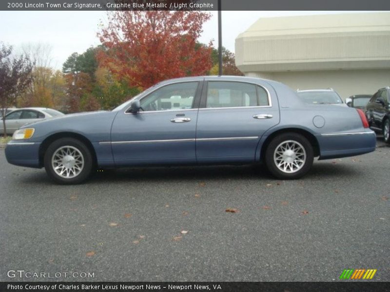 Graphite Blue Metallic / Light Graphite 2000 Lincoln Town Car Signature