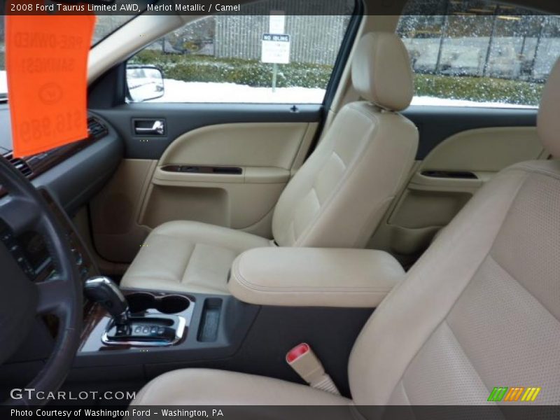 Merlot Metallic / Camel 2008 Ford Taurus Limited AWD