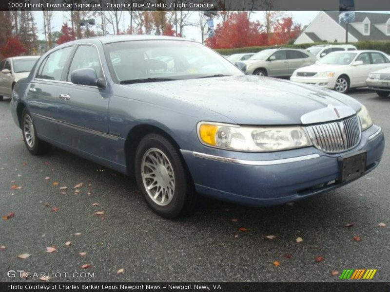 Graphite Blue Metallic / Light Graphite 2000 Lincoln Town Car Signature