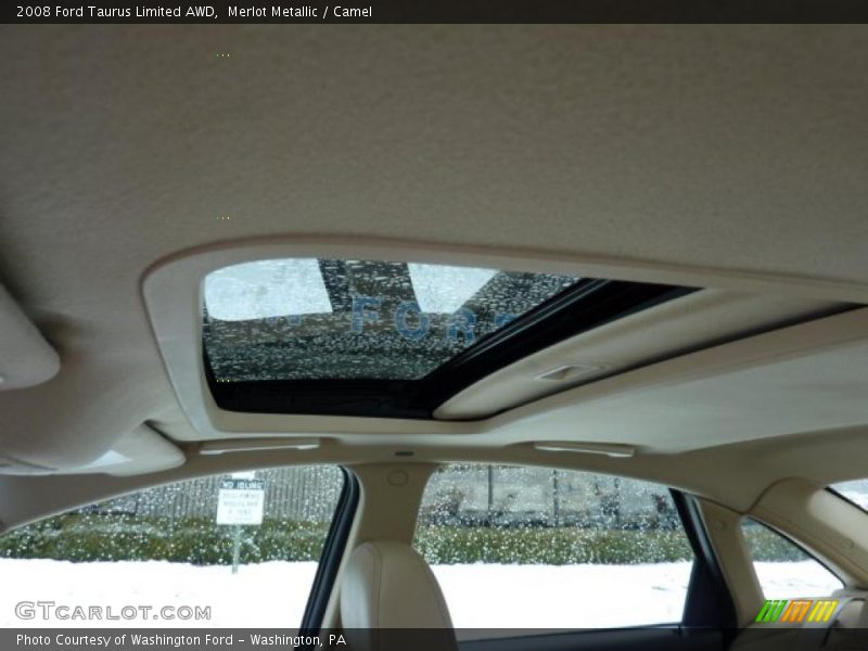 Merlot Metallic / Camel 2008 Ford Taurus Limited AWD