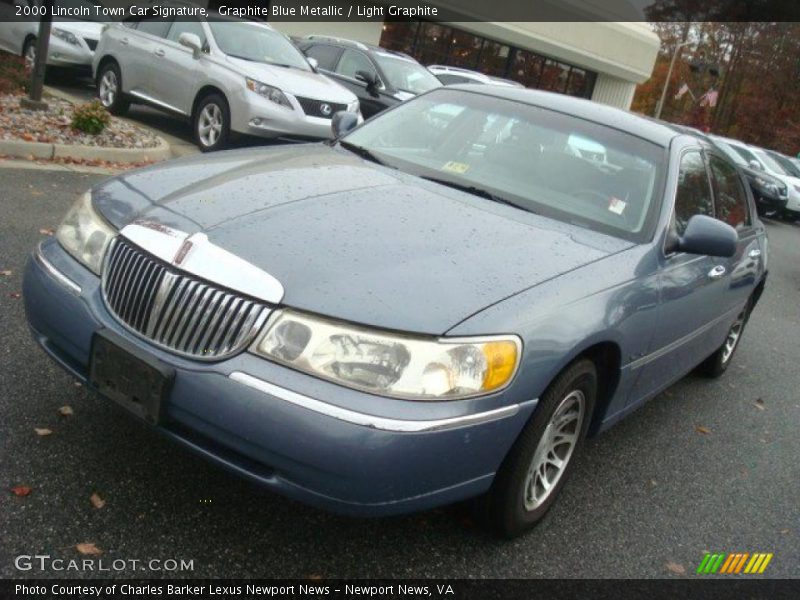 Graphite Blue Metallic / Light Graphite 2000 Lincoln Town Car Signature