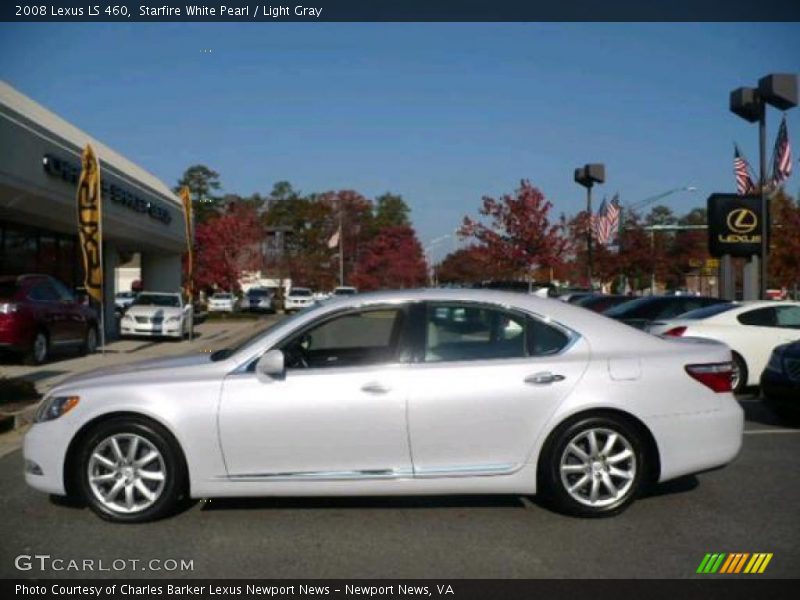 Starfire White Pearl / Light Gray 2008 Lexus LS 460