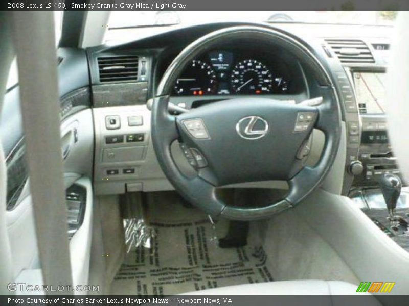 Smokey Granite Gray Mica / Light Gray 2008 Lexus LS 460