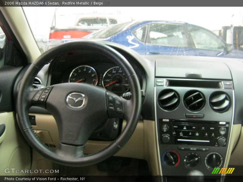 Redfire Metallic / Beige 2006 Mazda MAZDA6 s Sedan