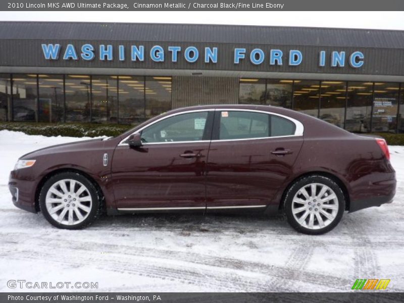 Cinnamon Metallic / Charcoal Black/Fine Line Ebony 2010 Lincoln MKS AWD Ultimate Package
