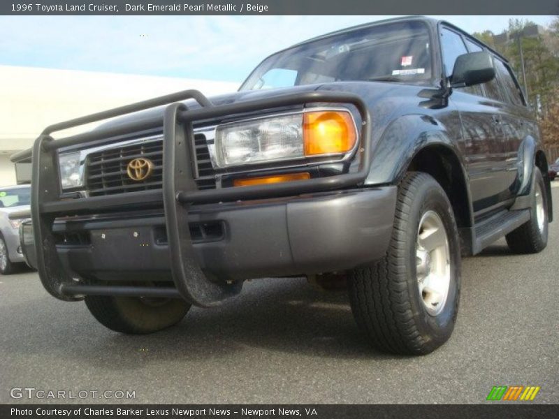 Dark Emerald Pearl Metallic / Beige 1996 Toyota Land Cruiser