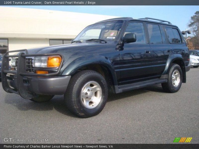 Dark Emerald Pearl Metallic / Beige 1996 Toyota Land Cruiser