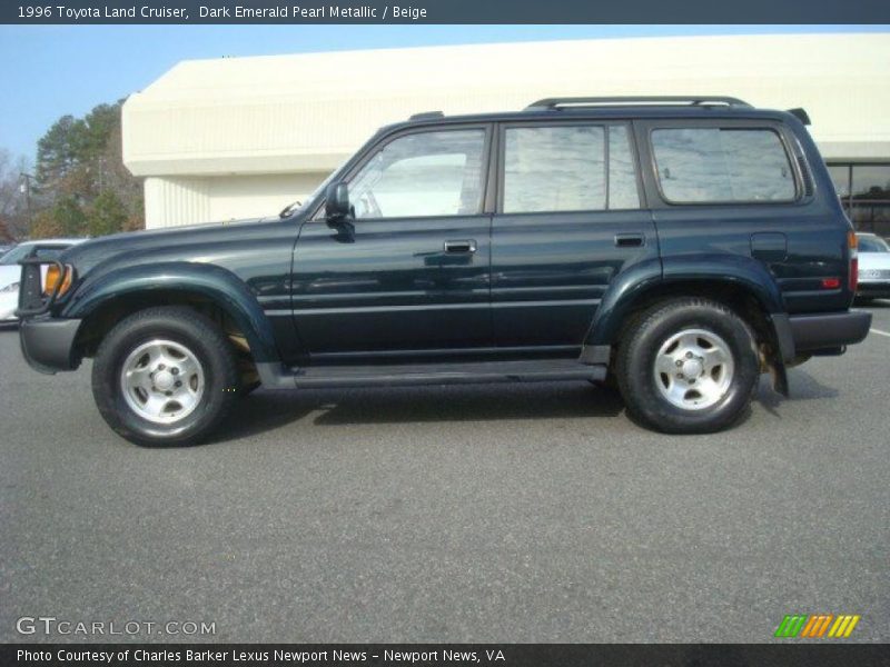 Dark Emerald Pearl Metallic / Beige 1996 Toyota Land Cruiser