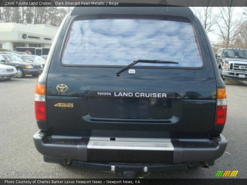 Dark Emerald Pearl Metallic / Beige 1996 Toyota Land Cruiser