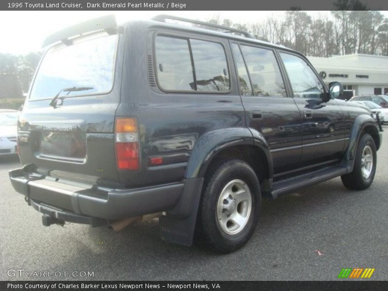 Dark Emerald Pearl Metallic / Beige 1996 Toyota Land Cruiser