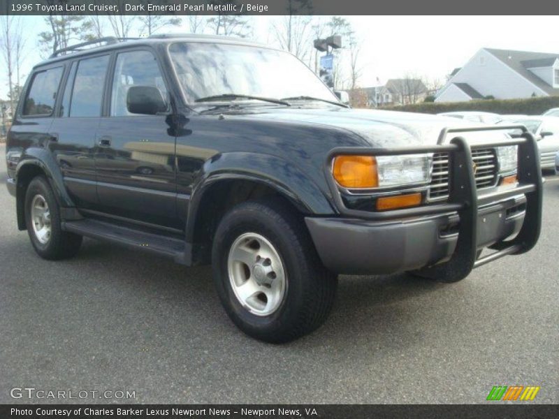 Dark Emerald Pearl Metallic / Beige 1996 Toyota Land Cruiser