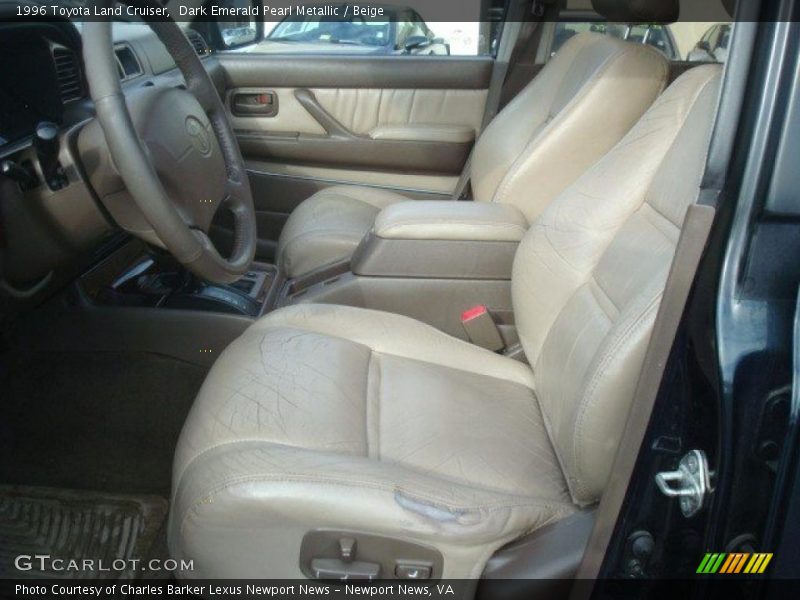 Dark Emerald Pearl Metallic / Beige 1996 Toyota Land Cruiser