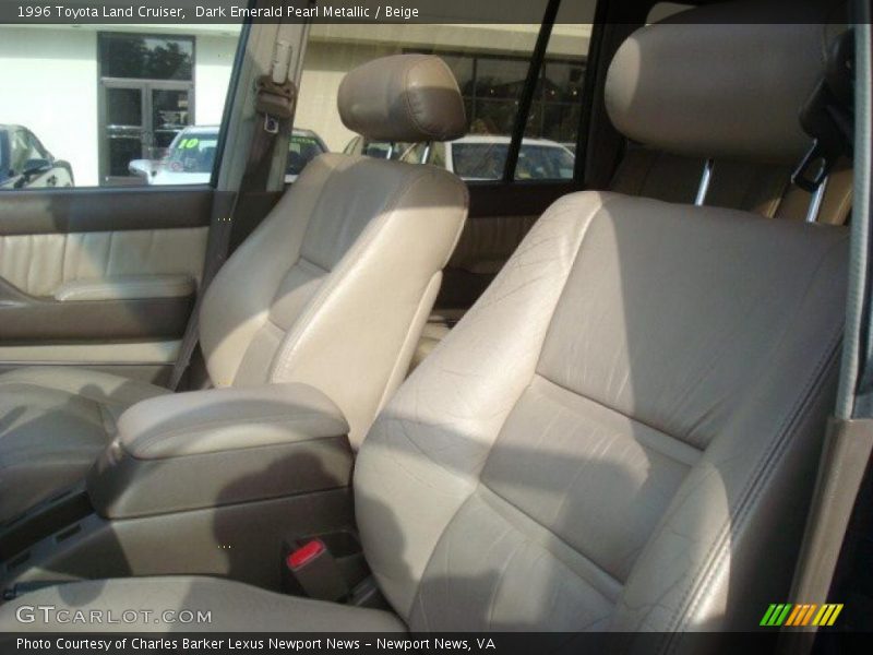 Dark Emerald Pearl Metallic / Beige 1996 Toyota Land Cruiser
