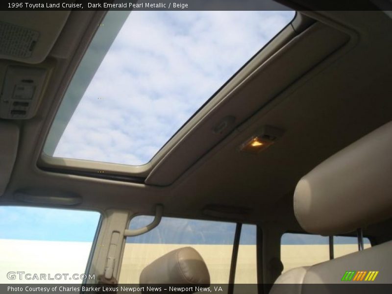 Dark Emerald Pearl Metallic / Beige 1996 Toyota Land Cruiser