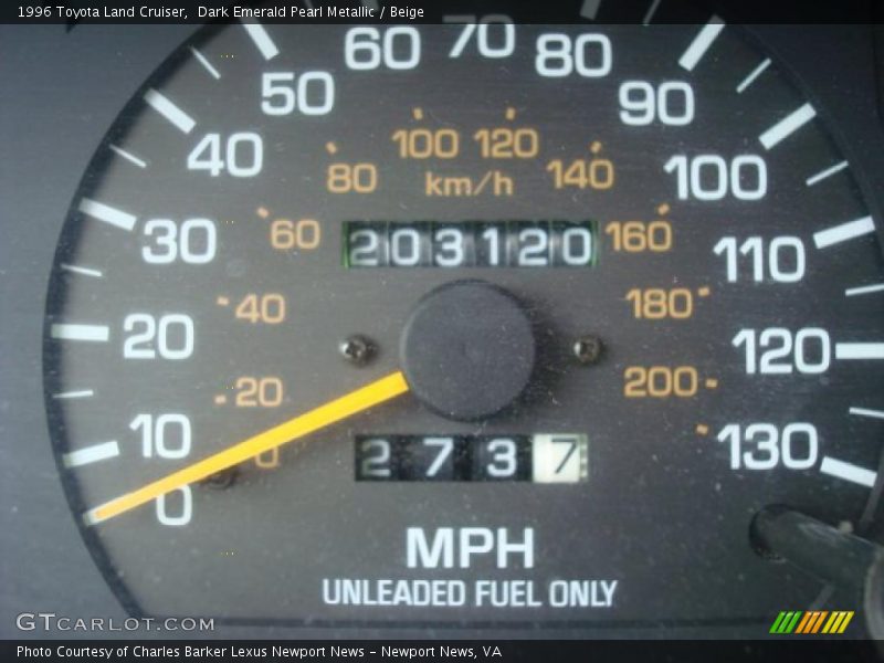 Dark Emerald Pearl Metallic / Beige 1996 Toyota Land Cruiser
