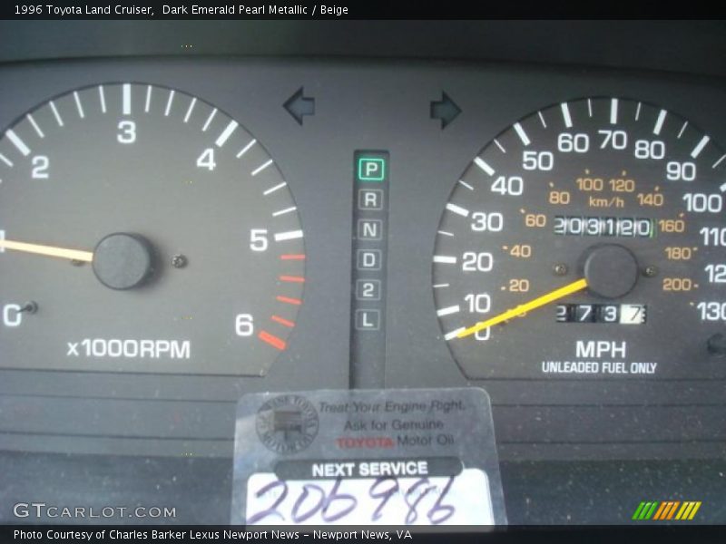 Dark Emerald Pearl Metallic / Beige 1996 Toyota Land Cruiser