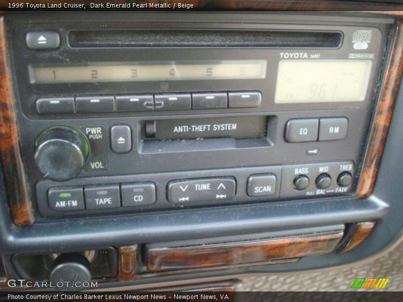 Dark Emerald Pearl Metallic / Beige 1996 Toyota Land Cruiser