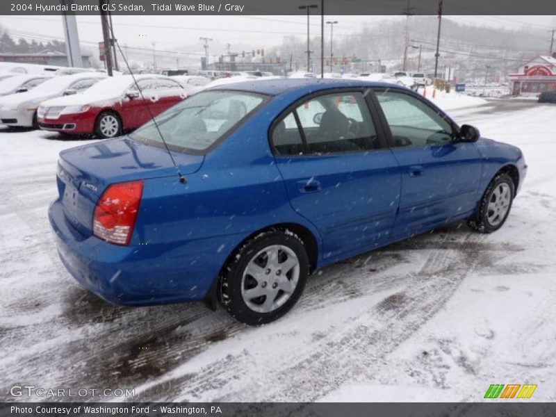 Tidal Wave Blue / Gray 2004 Hyundai Elantra GLS Sedan