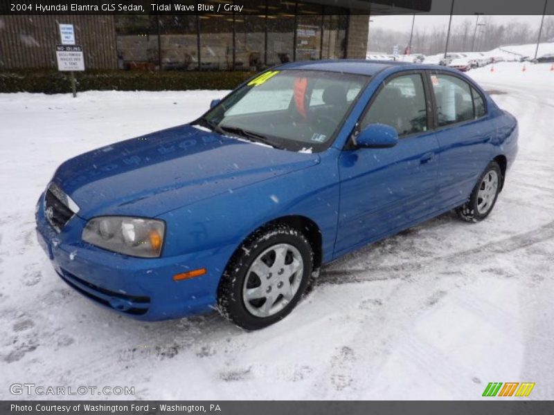 Tidal Wave Blue / Gray 2004 Hyundai Elantra GLS Sedan