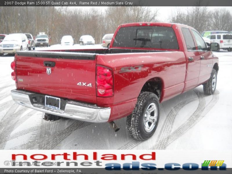 Flame Red / Medium Slate Gray 2007 Dodge Ram 1500 ST Quad Cab 4x4