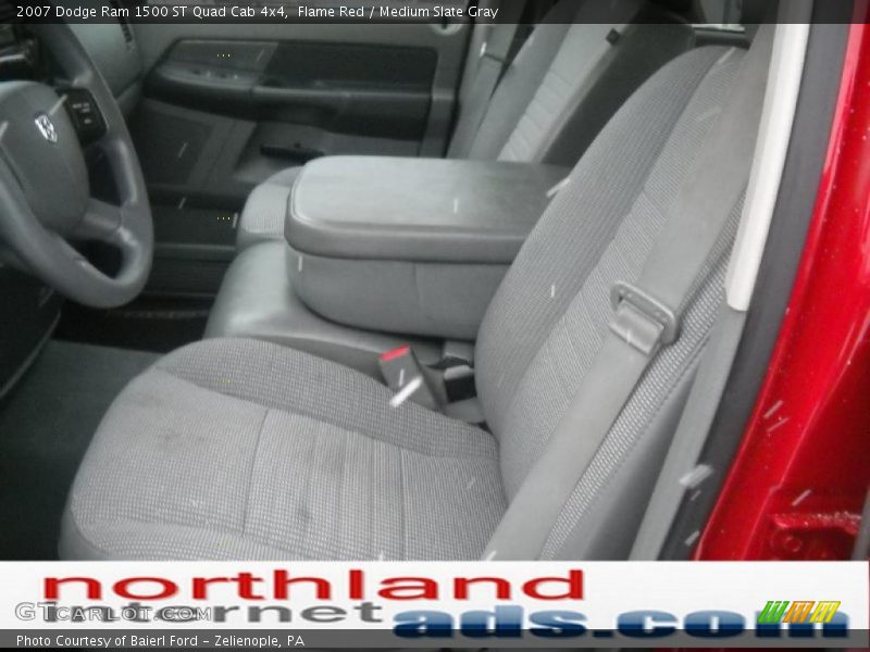 Flame Red / Medium Slate Gray 2007 Dodge Ram 1500 ST Quad Cab 4x4